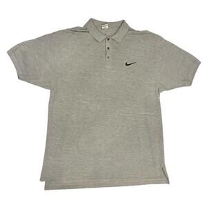 Nike - Grey Vintage 90s Polo T-Shirt
